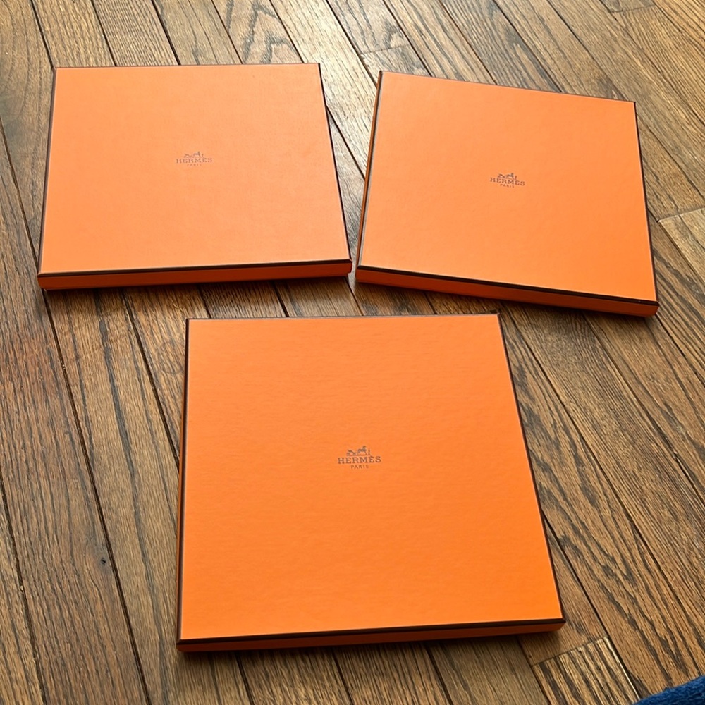 Authentic 90 cm hermes scarf boxes